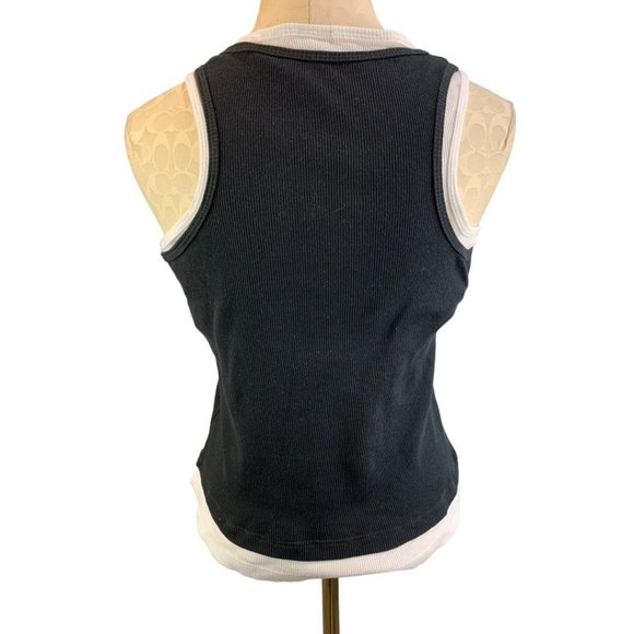 XL Mr. Buho Layered Look Junior Women's Fitted Ribbed Tank "Rivera Maya Mexico" - Picture 5 of 8